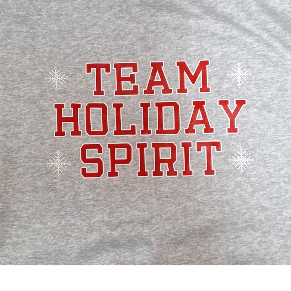 NEW! "Team Holiday Spirit" Matching Christmas Sweatshirt, Gray. Women’s Family - Picture 5 of 7